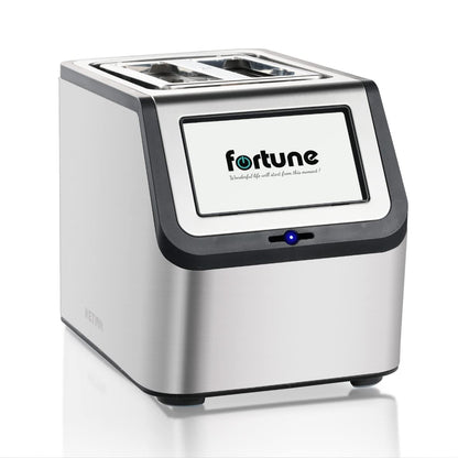 KETIAN Smart Toaster: touchscreen 2-slice toaster, fast heating, multiple settings, stainless steel design.