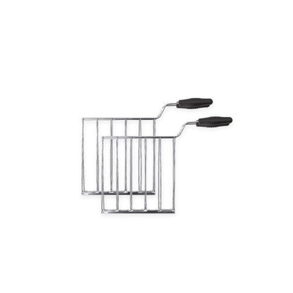 SMEG TSF01 Toaster: 2-slice retro toaster with sandwich racks, 6 levels, defrost, bagel mode, stylish black finish.