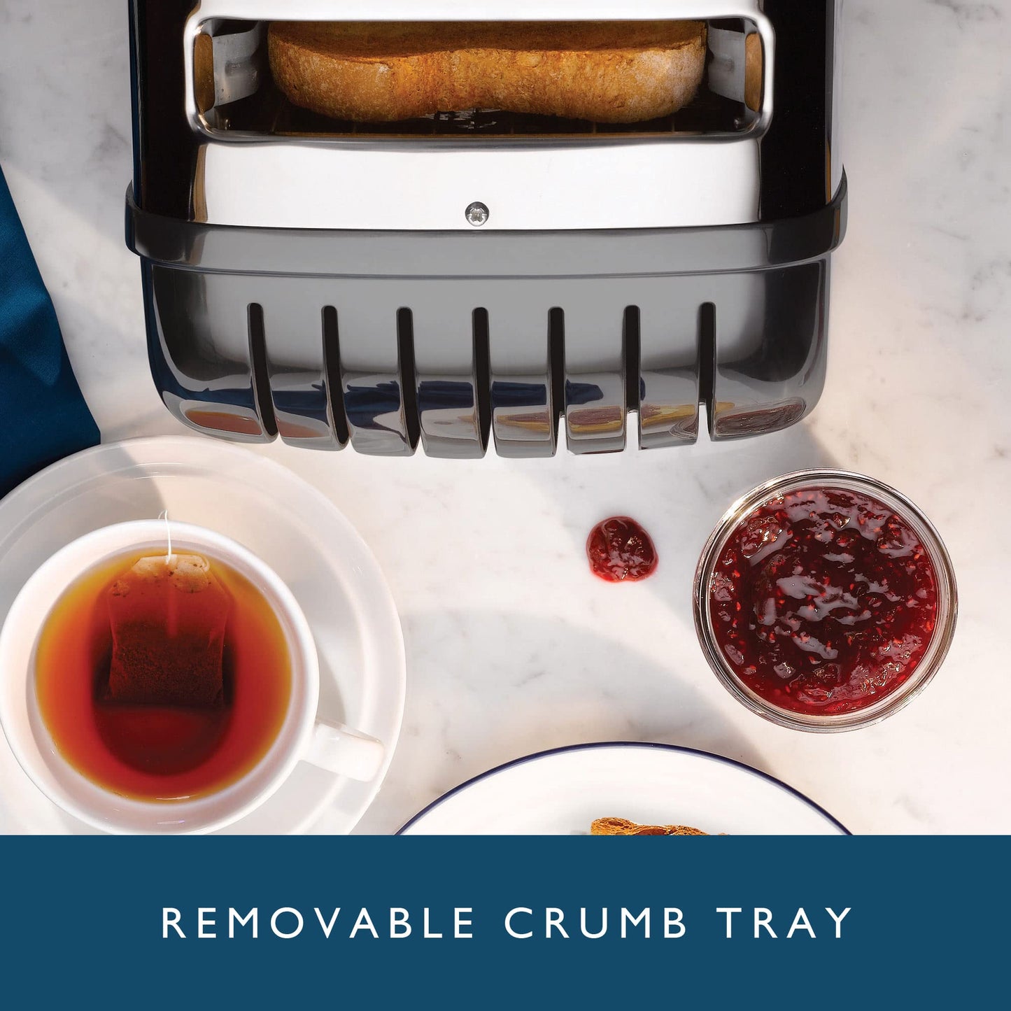 Dualit Classic Charcoal Toaster: 2-slice stainless steel toaster, handcrafted, replaceable elements, defrost, reliable performance.